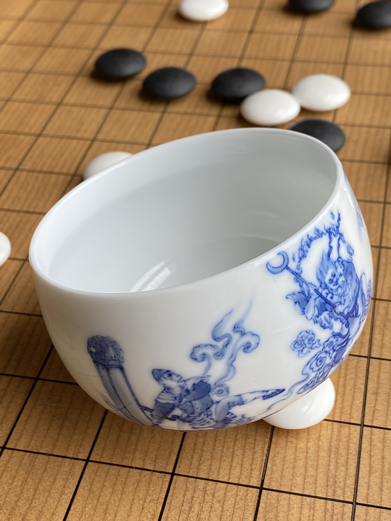 Jingdezhen nine burn hand - made porcelain nine paragraphs furnace type experienced war quicksand river cup cup