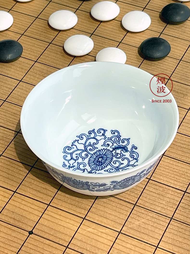 Jingdezhen spring auspicious jade Zou Jun up and blue ruyi bound of eight new system branch by grain painting of koubei