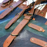 Импортный модный кожаный фартук, ремесленник, водонепроницаемый нагрудник, из натуральной кожи