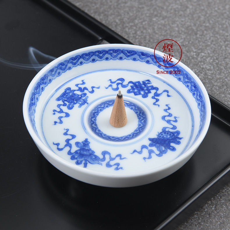 Jingdezhen lesser RuanDingRong made lesser money three - legged ancient incense incense'm burning incense coil head of appliance
