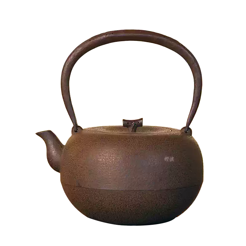 日本京都清課堂錫器清課堂造杉目紋黃銅鍍銀湯沸燒水壺藤卷茶壺