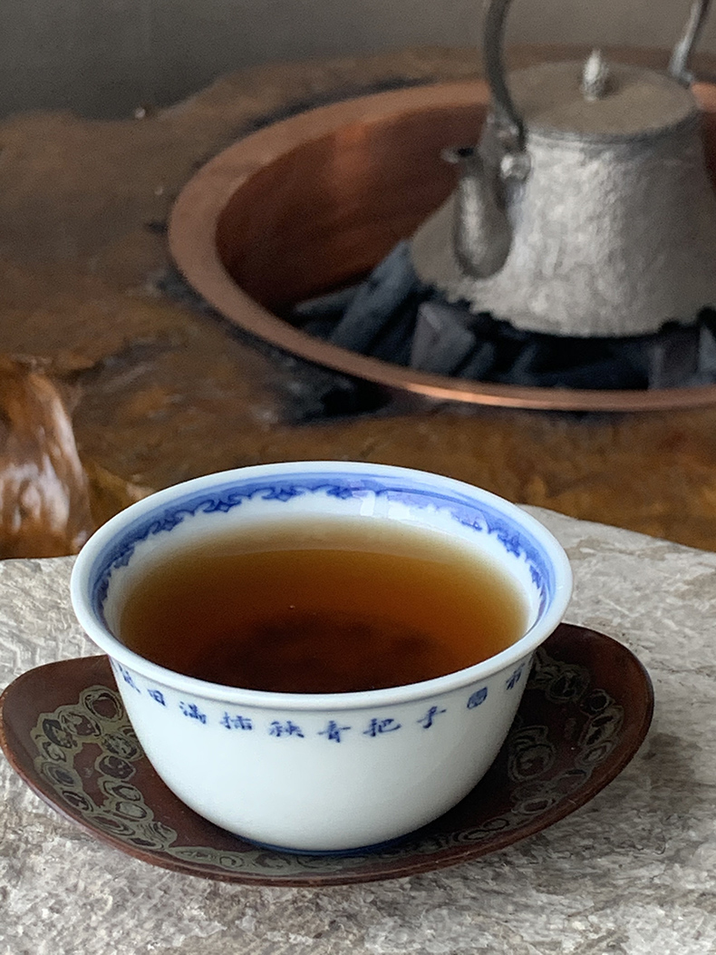 The smoke jingdezhen lesser RuanDingRong made lesser planting poems sample tea cup tea cups