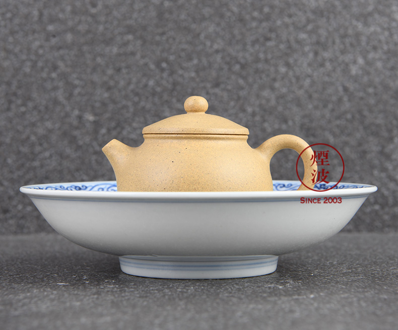 Jingdezhen lesser RuanDingRong made lesser money name plum flower pot bearing dry mercifully tea saucer