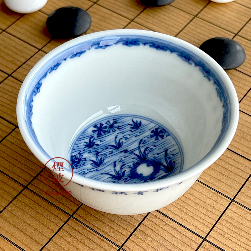 Jingdezhen lesser RuanDingRong made lesser hand - made planting poetry painting of sample tea cup tea cups