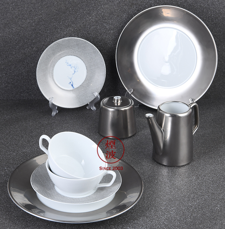 German mason mason meisen porcelain grid platinum orchid tea cups of coffee cups and saucers afternoon tea set