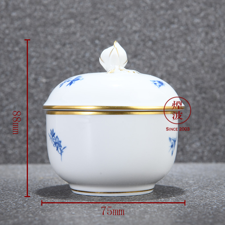 German mason mason meisen new clipping blue porcelain flower sugar jar of coffee