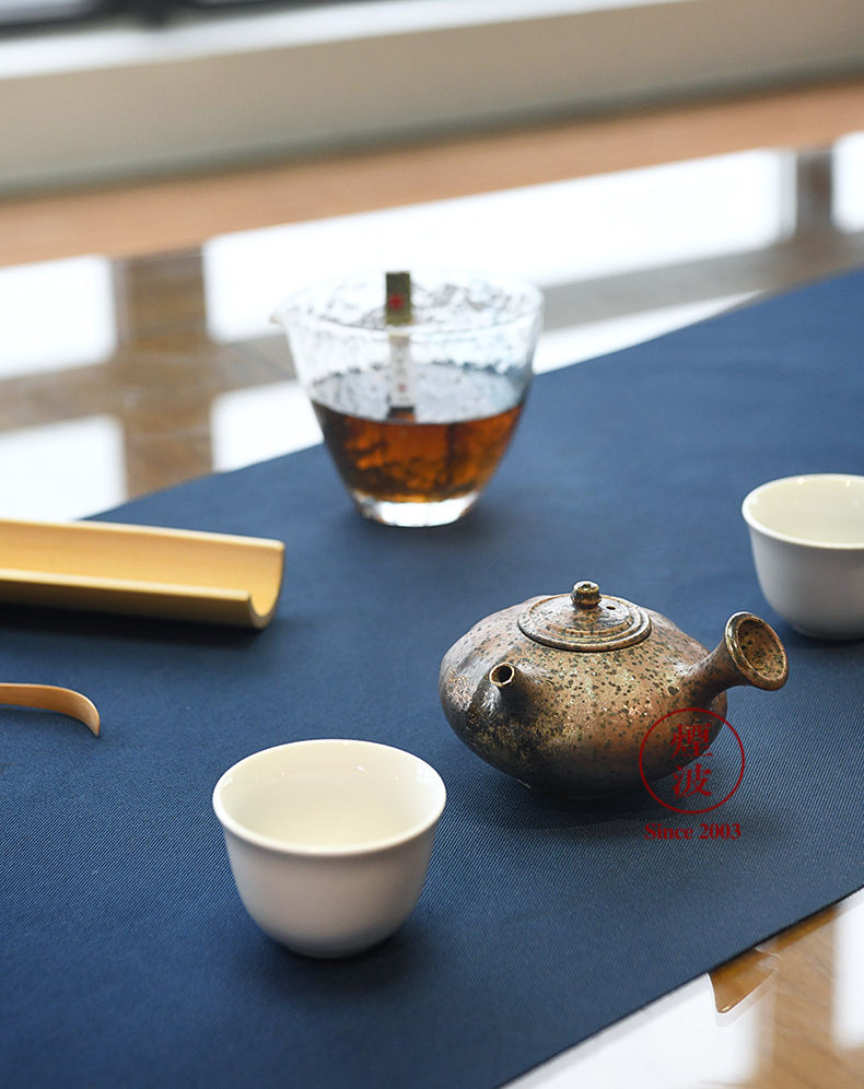 Those Japanese, slippery burn small western flat horizontal hand lasts a checking ceramic POTS teapot 30-9