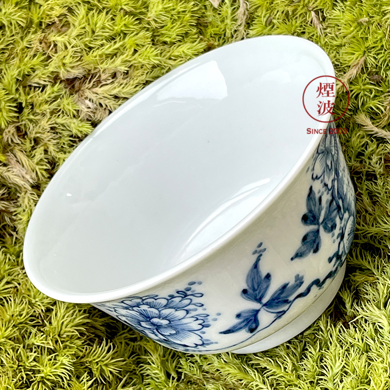 The smoke jingdezhen lesser RuanDingRong made lesser hand - made peony rock sample tea cup tea cups