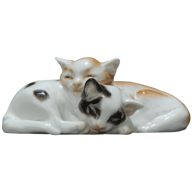 German mason animal MEISSEN porcelain porcelain plastic made flower cat handicraft furnishing articles that occupy the home act the role ofing is tasted