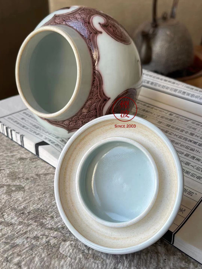 Jingdezhen g frequently hall youligong porcelain imitation yuan ruyi yuntou grain triangle flowers pattern circle general ma tea pot