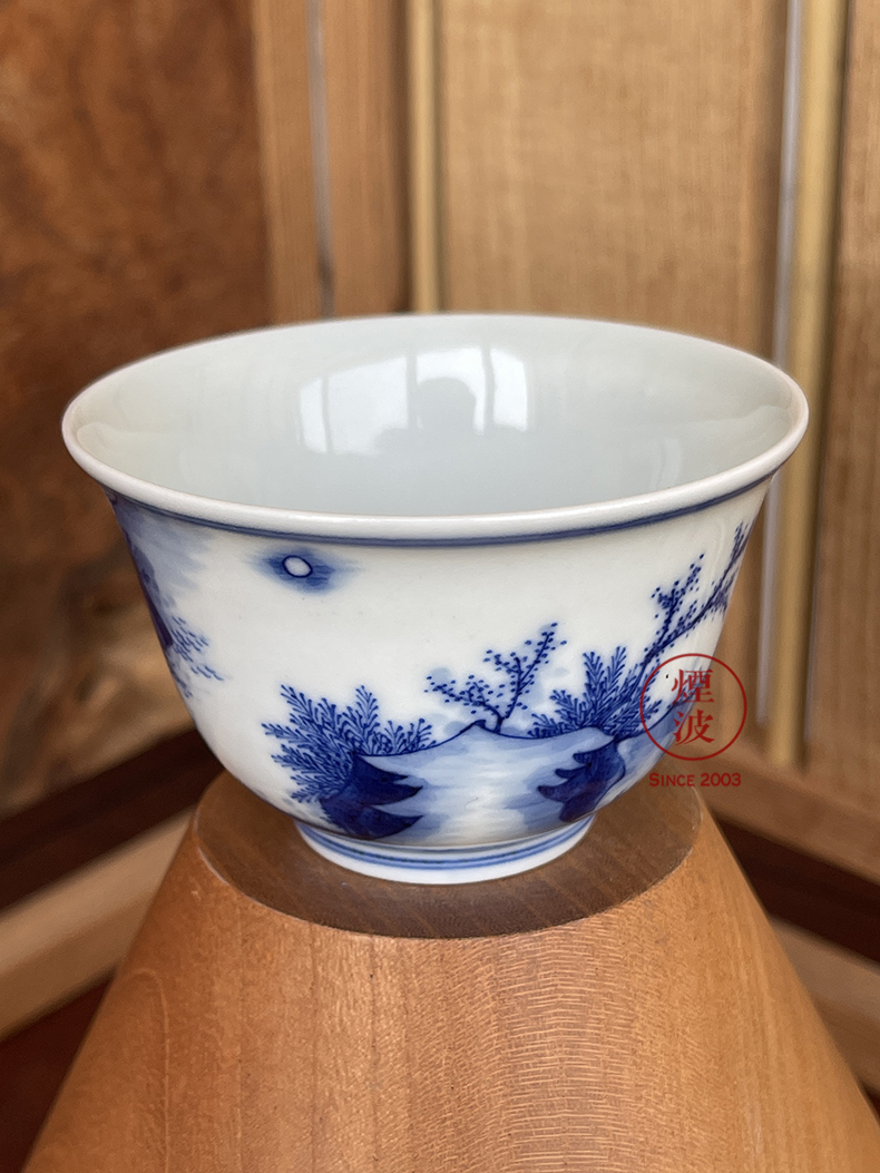 Jingdezhen lesser RuanDingRong com.lowagie.text.paragraph made lesser blue baby play five lion dance koubei