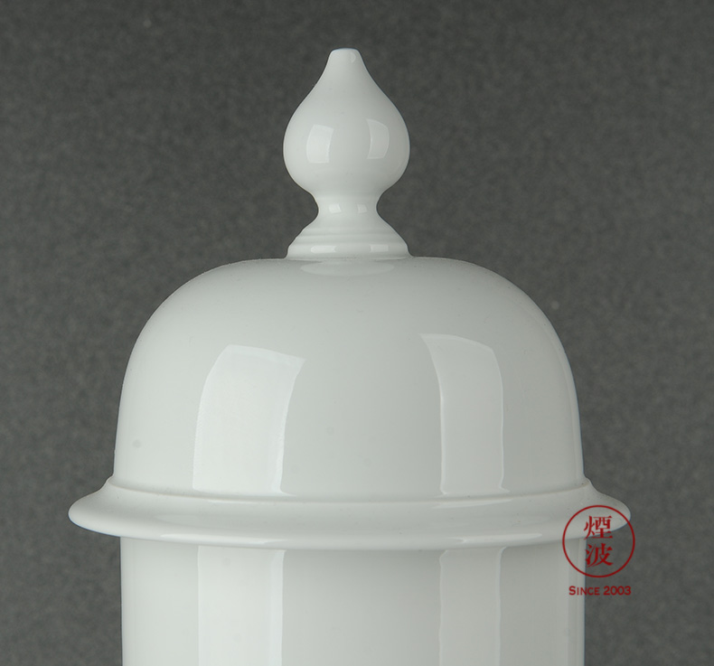 German mason MEISSEN porcelain limited works pure white vase (with cover) the general pot of floral outraged