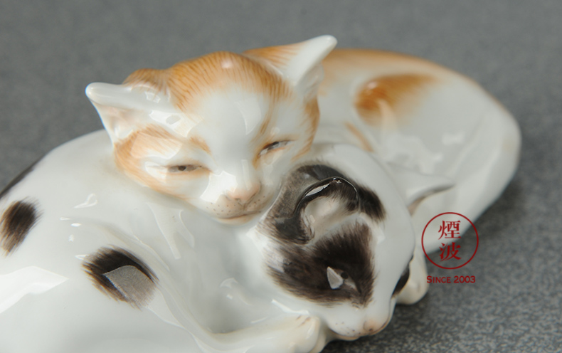 German mason animal MEISSEN porcelain porcelain plastic made flower cat handicraft furnishing articles that occupy the home act the role ofing is tasted