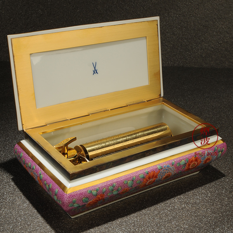 Those German mason MEISSEN meisen porcelain works limited Chinese wind music box sound box