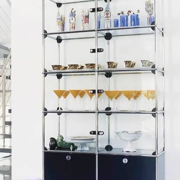 USM手办展示柜&家用酒柜：乐高玩具模型透明钢化玻璃INS多层收纳展柜，打造家居美学新高度！-家用陈列柜-淘宝百科网
