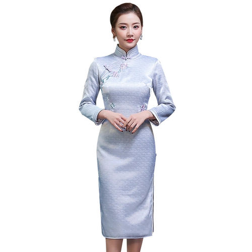 Удерживающий тепло пуховик, ретро стеганое ципао, китайский стиль