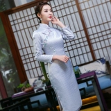 Удерживающий тепло пуховик, ретро стеганое ципао, китайский стиль