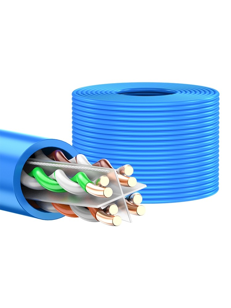 Category 5E, 6, 7, 8 Oxygen-Free Copper Gigabit Double-Shielded Indoor and Outdoor Monitoring Poe Home 10g Network Cable 300m