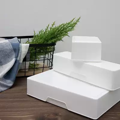 Yifan preferred Japanese imported white storage box business card box sundries storage and finishing box tableware storage can be superimposed