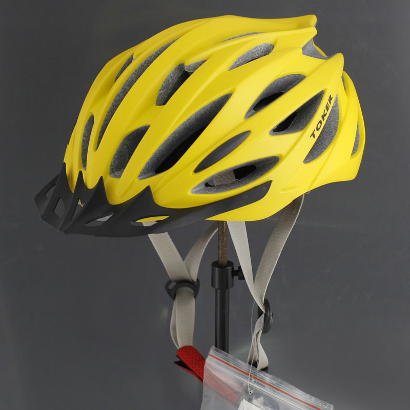 TOKER high-grade one-piece bicycle road bike riding helmet insect-proof mesh multi-color large size LA025