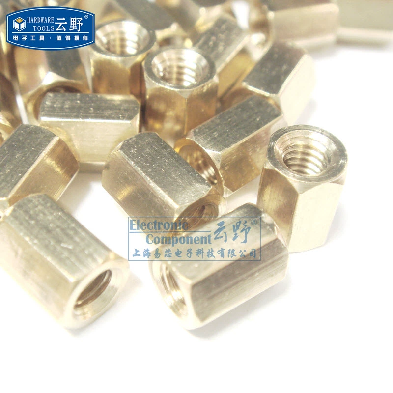 Yunye Fastener Cột đồng lục giác M4x8 8MM Double Pass Âm dương Vít 10 5,34 nhân dân tệ - Chốt