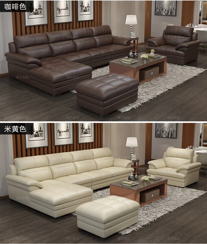 Tôn trọng Bin sofa da hiện đại nhỏ gọn lớp đầu tiên của phòng khách sofa da góc da sẵn sàng Đồ 660 - Ghế sô pha