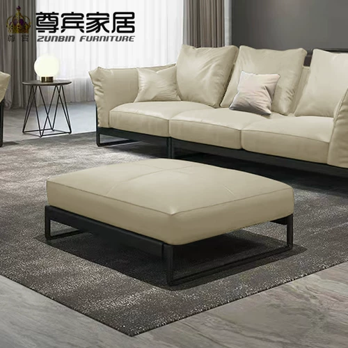 Минималистичный кожаный диван, подставка для ног для домашнего использования, воловья кожа