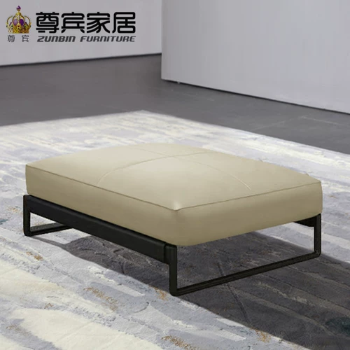 Минималистичный кожаный диван, подставка для ног для домашнего использования, воловья кожа