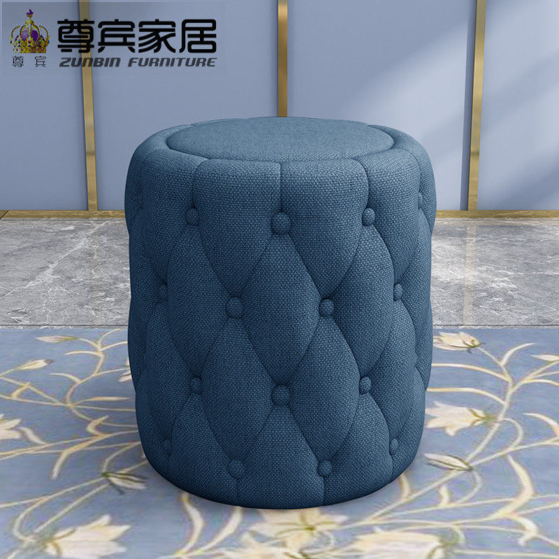 Cloth Art Square Stool Change of stool Couch Stool Living-room Mobile Makeup Chair Foot Stool Brief Children Eurostyle Small Round Bench Cloth