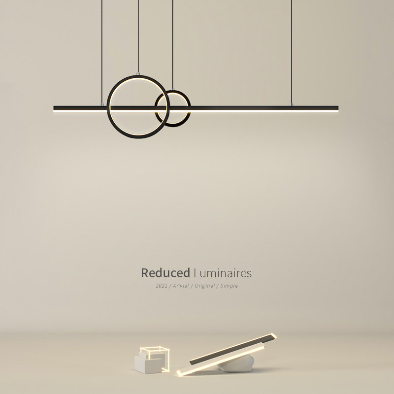 Dining Room Chandelia Modern Minimalist Iron Art Dining Room Living Room Creative Personality Design Sense of the table led Nordic table lamp