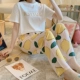 Bộ đồ ngủ cotton lụa, quần ống rộng ở nhà dành cho nữ, cotton lụa siêu mỏng, quần đi biển rayon cỡ 9 điểm cộng cho những ngôi nhà bên ngoài - Quần tây