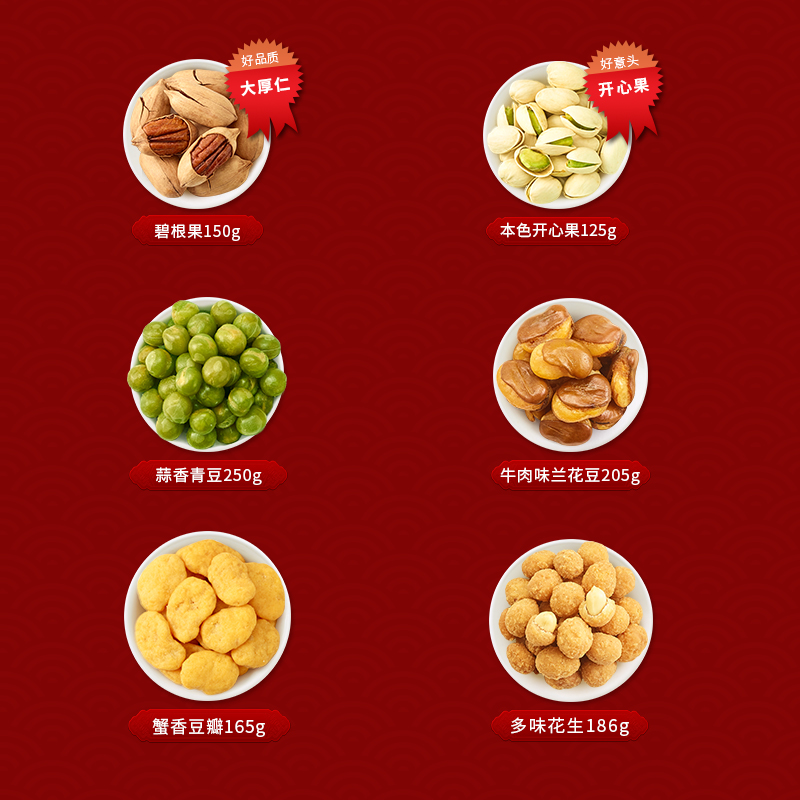 全国门店2300家:来伊份 坚果大礼包1081g