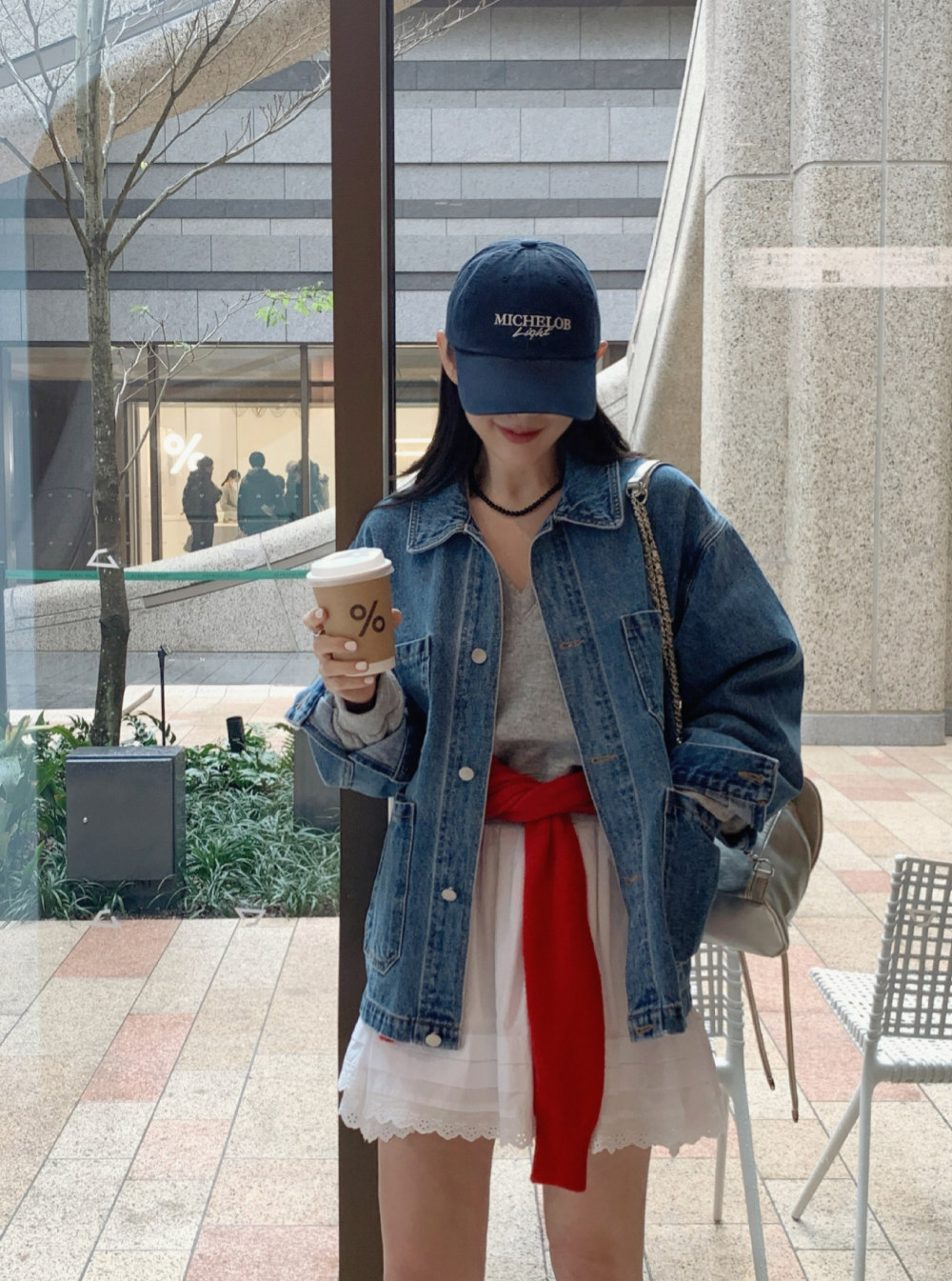 한국 chic 봄 가을 새로운 작은 대중 레트로 기타 주머니 디자인 루즈핏 다용도 캐주얼 긴팔 데님 여성 코트 상세 이미지 15