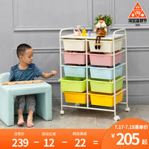 Multi-layer drawer storage cabinet Plastic storage cabinet Childrens baby wardrobe Snack storage cabinet Finishing storage box