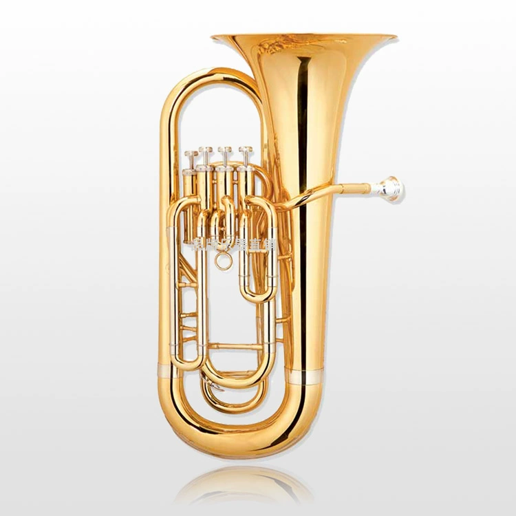 Nhạc vàng Phím bốn phím Euphonium Nhạc cụ lớn JYEU-E138G Ống đồng trắng - Nhạc cụ phương Tây