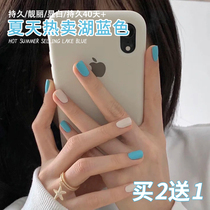 Lake blue nail polish 2022 new net red popular color autumn and winter white blue peacock blue Klein blue