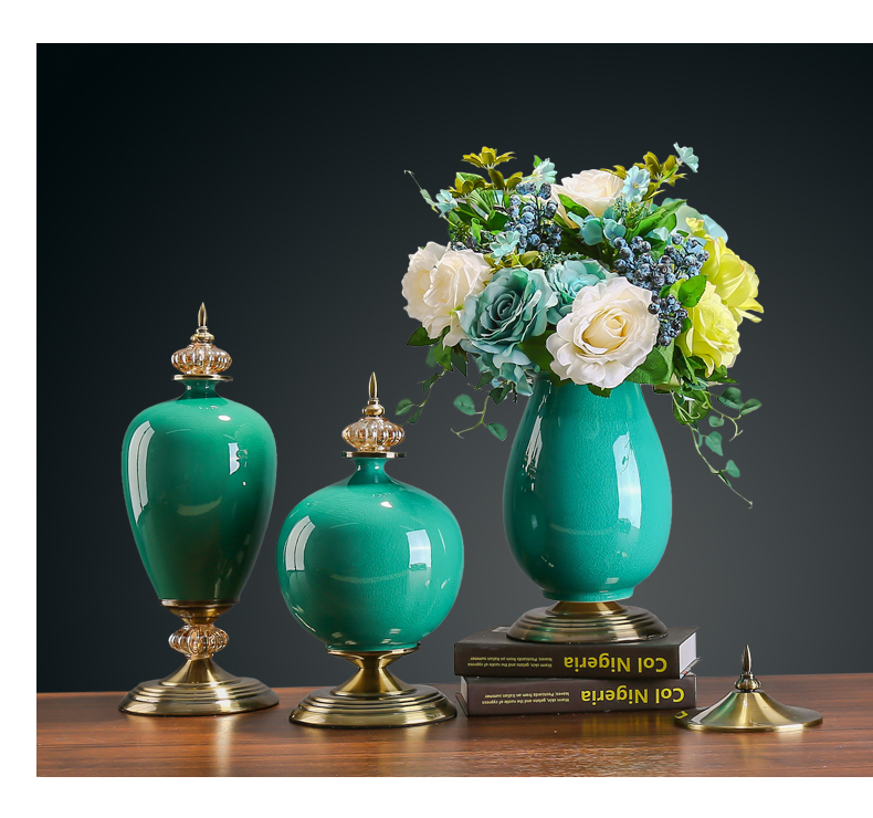 European ceramic vase furnishing articles household act the role ofing is tasted American light dry flower arranging flowers, TV ark, the key-2 luxury of the sitting room porch decoration