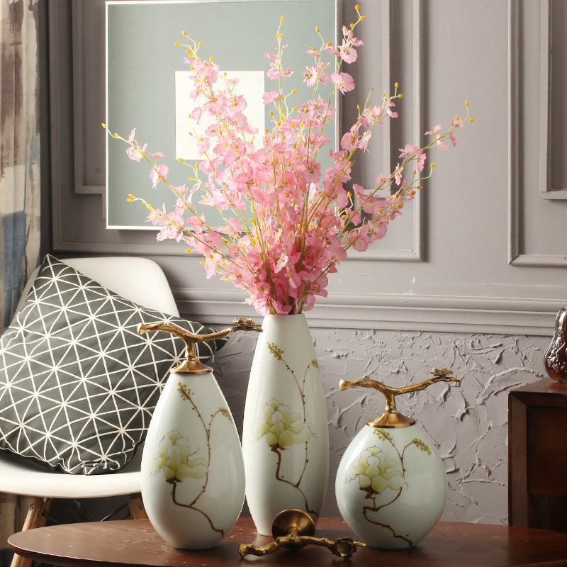 European household ceramic vase simulation floral suit place of the sitting room adornment flower arranging dried flower decoration of the new Chinese style