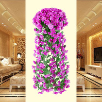 Decorative flower vine flower long Strip indoor corner wedding hanging flower basket balcony wall simulation Violet wall hanging fake flower