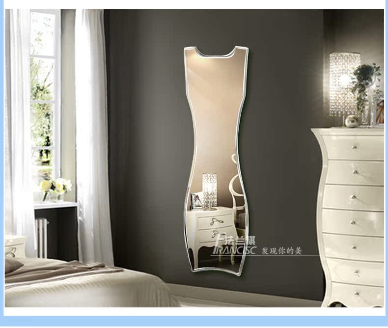 Mặt bích cờ vua không khung mặc quần áo phù hợp gương tường treo tường mặc quần áo gương cửa hàng quần áo gương thay đồ - Gương gương treo phòng khách