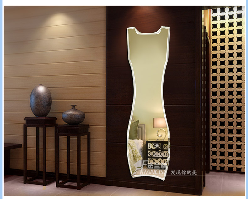 Mặt bích cờ vua không khung mặc quần áo phù hợp gương tường treo tường mặc quần áo gương cửa hàng quần áo gương thay đồ - Gương gương treo phòng khách