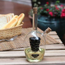 Soy sauce bottle vinegar bottle oil bottle seasoning bottle two in one restaurant kitchen supplies creative glass double layer oil pot leak proof