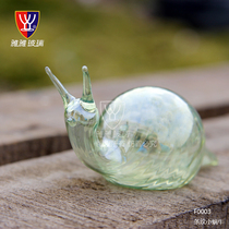 Promotional creative hand-blown glazed glass animal ornaments childlike cute craft home décor ornaments