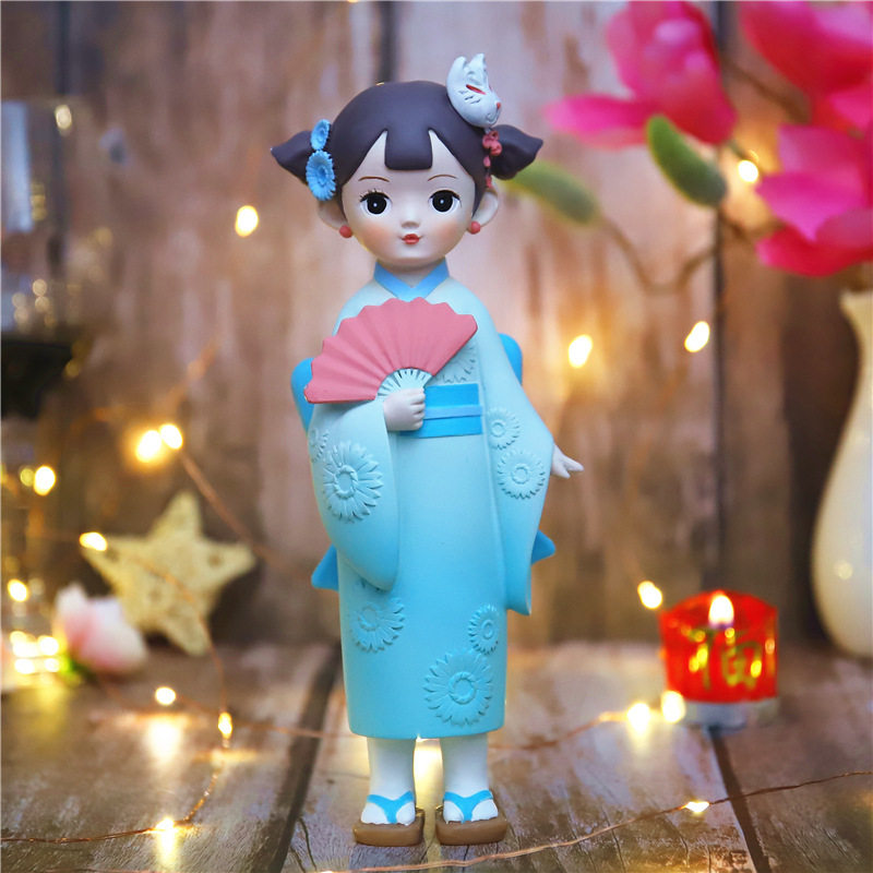 Japanese-style and wind girl doll ornaments kimono doll craft gifts ornaments to send little girls birthday gifts 9-year-old souvenirs