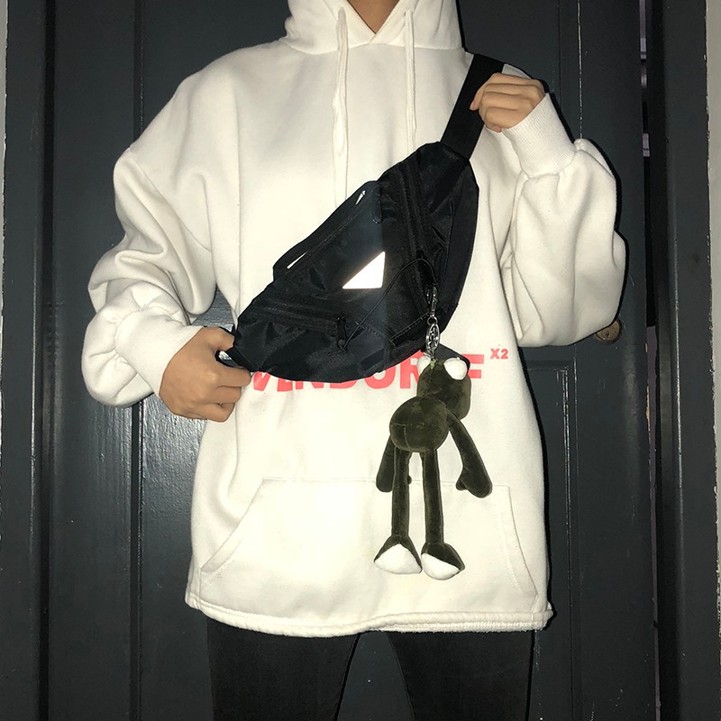 Dark Black Functions Wind Ins Tooling Diagonal Satchel Day Ensemble Men And Women Neutral Single Shoulder Chest Bag Original Sleeping Street Tide Cool Hitch