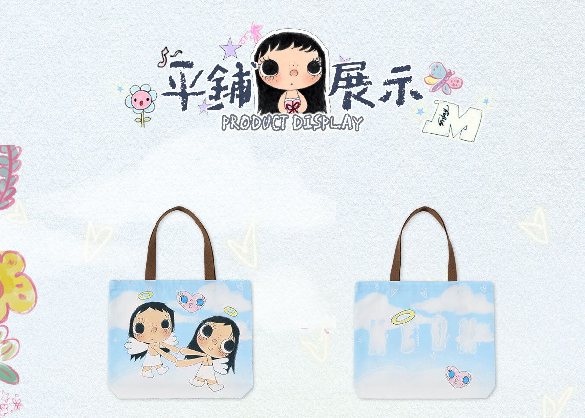 MEDM Hand-Drawn Graphic Canvas Shoulder Bag