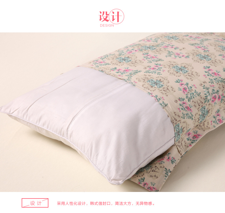 Gối cotton Huajin Tianjia Phường đơn mảnh cotton mùa thu và mùa đông in gối gối đặt một cặp 48 74cm gối chống trào ngược cho trẻ sơ sinh