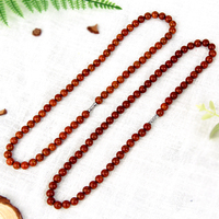 Authentic Sibin Bianstone bead necklace, natural Surabaya red Bianstone energy stone collar, regulates cervical vertebrae, relaxes tendons and unblocks collaterals