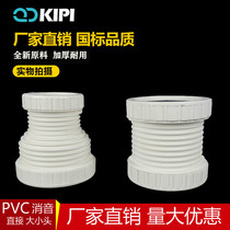National standard silencer direct PVC reducer repair section double-head live connection large and small head drain pipe accessories 75110 160