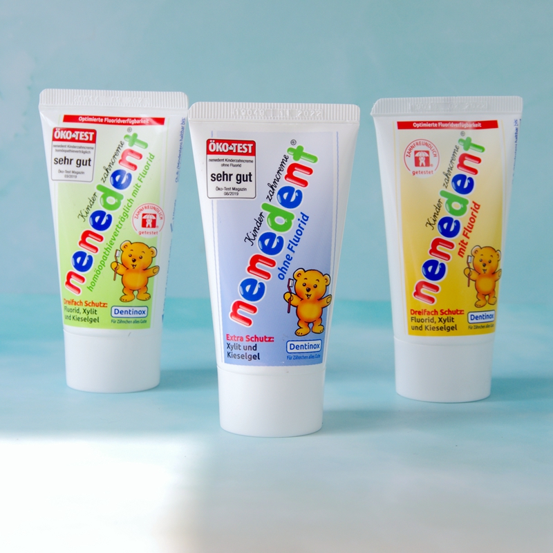 German nenedent Nickle Lac children can swallow toothpaste No fluorine-proof 0-2-6-year-old low-fluorine fruity 50ml